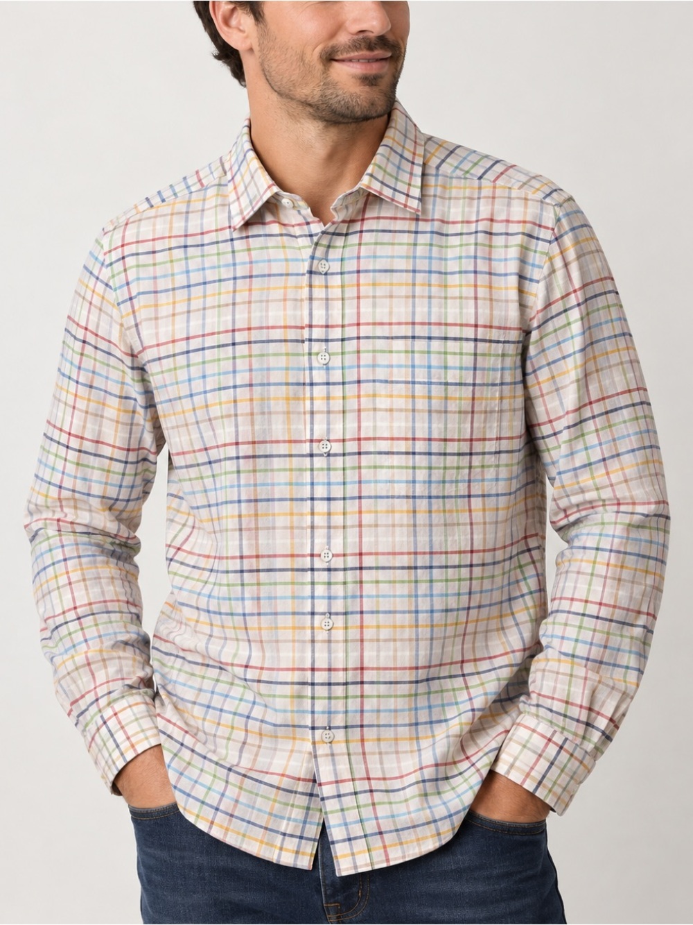 Rodd & Gunn Wiltshire Shirt Mens XL Quartz Plaid Check Long Sleeve NWT